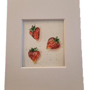 Strawberry Season Small - Original Watercolor